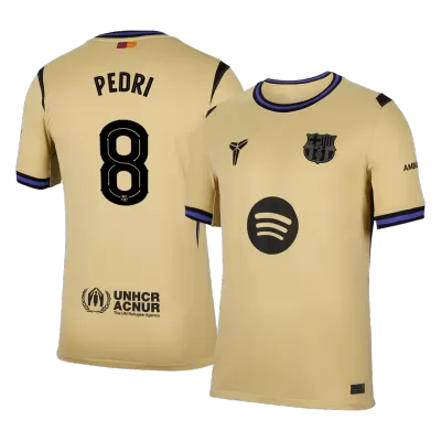 UCL Camiseta PEDRI #8 Barcelona 2025/26 Segunda Equipación - Versión Hincha - camisetasfutbol