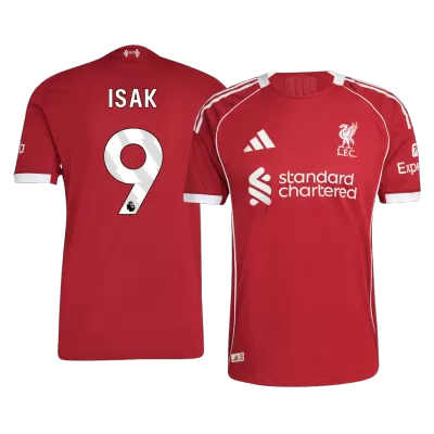 Camiseta Auténtica ISAK #9 Liverpool 2025/26 Primera Equipación - Versión Jugador - camisetasfutbol