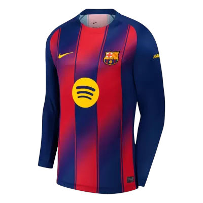 Camiseta Manga Larga Barcelona 2025/26 Primera Equipación - Versión Hincha - camisetasfutbol