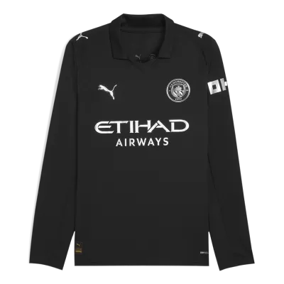 Camiseta Manga Larga Manchester City 2025/26 Segunda Equipación - Versión Hincha - camisetasfutbol