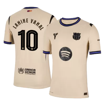 UCL Camiseta Auténtica LAMINE YAMAL #10 Barcelona 2025/26 Segunda Equipación - Versión Jugador - camisetasfutbol
