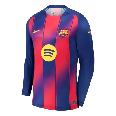 Camiseta Manga Larga Barcelona 2025/26 Primera Equipación - Versión Hincha - camisetasfutbol