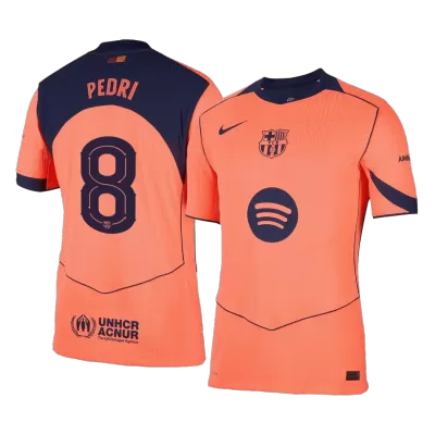 UCL Camiseta Auténtica PEDRI #8 Barcelona 2025/26 Tercera Equipación - Versión Jugador - camisetasfutbol