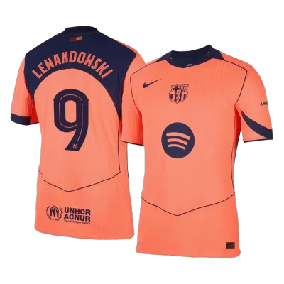 UCL Camiseta Auténtica LEWANDOWSKI #9 Barcelona 2025/26 Tercera Equipación - Versión Jugador - camisetasfutbol