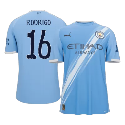 Calidad Premium Camiseta RODRIGO #16 Manchester City 2025/26 Primera Equipación Copa del Mundo -Versión Hincha - camisetasfutbol