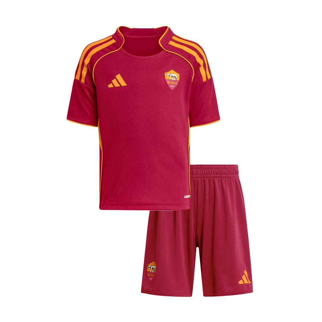 Miniconjunto Roma 2025/26 Primera Equipación Niño - camisetasfutbol