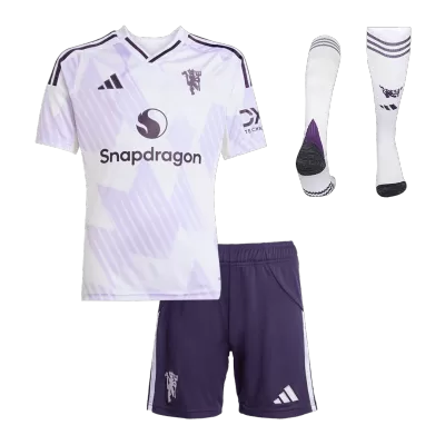 Miniconjunto Completo Manchester United 2025/26 Segunda Equipación Niño - camisetasfutbol