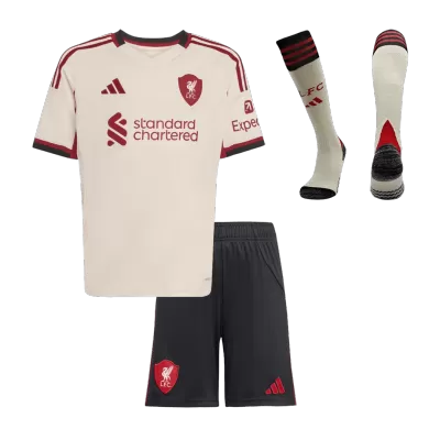 Miniconjunto Completo Liverpool 2025/26 Segunda Equipación Niño - camisetasfutbol