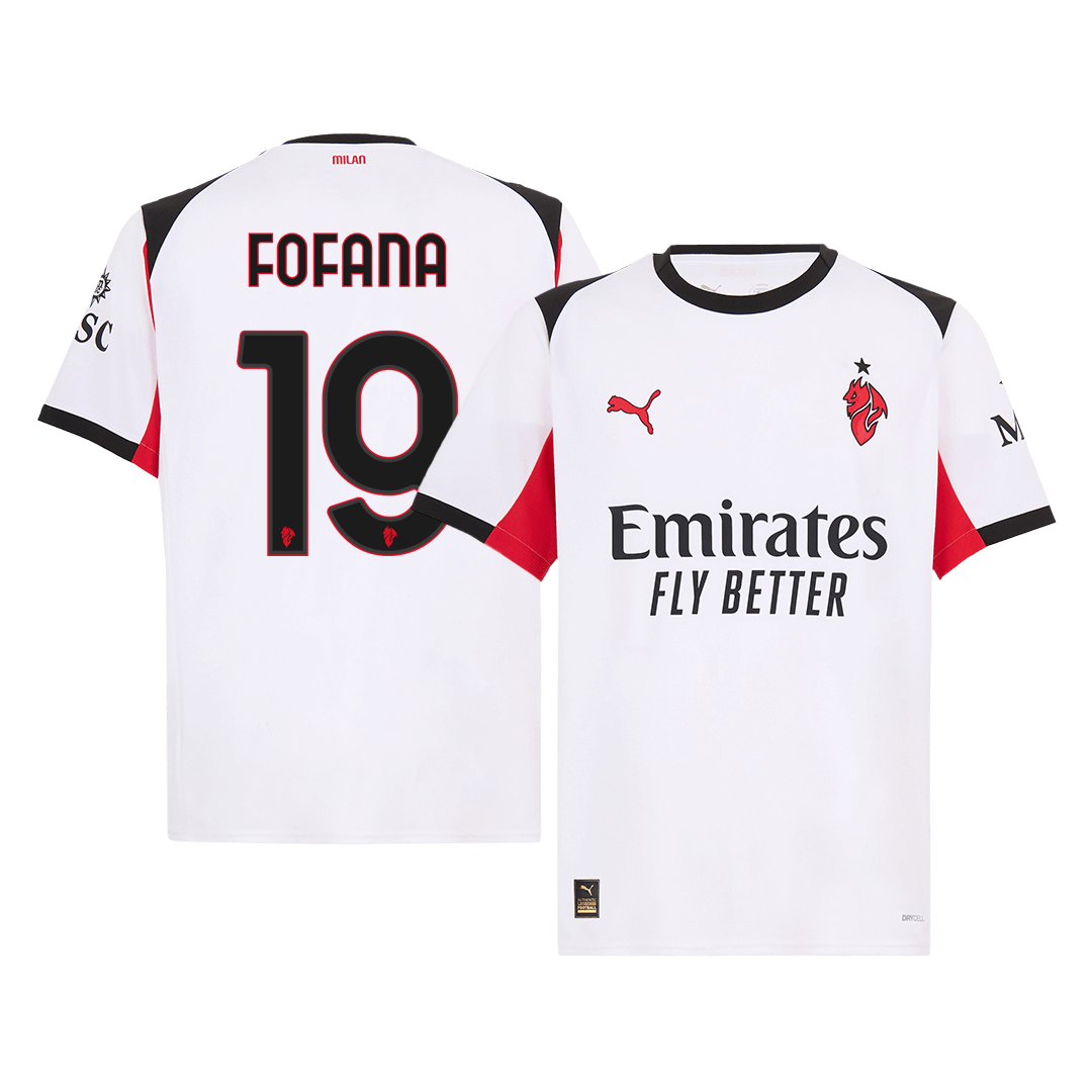 Camiseta FOFANA #19 AC Milan 2025/26 Segunda Equipación - Versión Hincha - camisetasfutbol