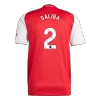 Camiseta Auténtica SALIBA #2 Arsenal 2025/26 Primera Equipación - Versión Jugador - camisetasfutbol