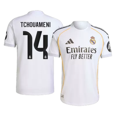 Camiseta Auténtica TCHOUAMENI #14 Real Madrid 2025/26 Primera Equipación - Versión Jugador - camisetasfutbol