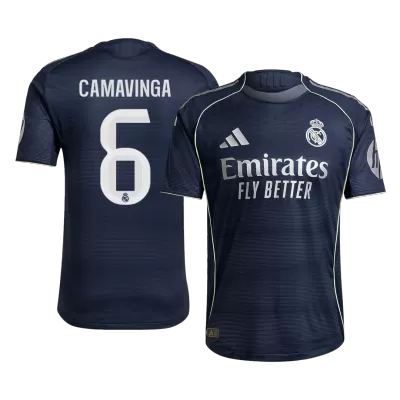 Camiseta Auténtica CAMAVINGA #6 Real Madrid 2025/26 Segunda Equipación - Versión Jugador - camisetasfutbol