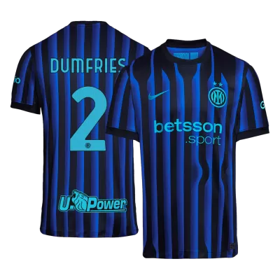 Camiseta DUMFRIES #2 Inter de Milán 2025/26 Primera Equipación - Versión Hincha - camisetasfutbol
