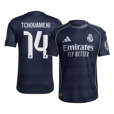 Camiseta Auténtica TCHOUAMENI #14 Real Madrid 2025/26 Segunda Equipación - Versión Jugador - camisetasfutbol
