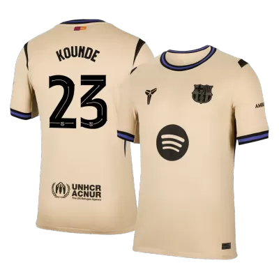 UCL Camiseta KOUNDE #23 Barcelona 2025/26 Segunda Equipación - Versión Hincha - camisetasfutbol