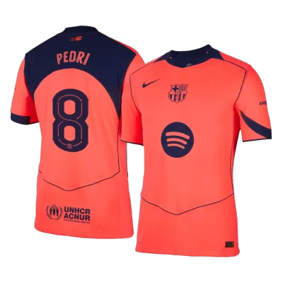 UCL Camiseta Auténtica PEDRI #8 Barcelona 2025/26 Tercera Equipación - Versión Jugador - camisetasfutbol