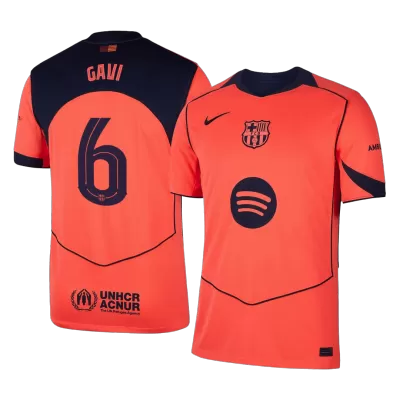UCL Camiseta GAVI #6 Barcelona 2025/26 Tercera Equipación - Versión Hincha - camisetasfutbol
