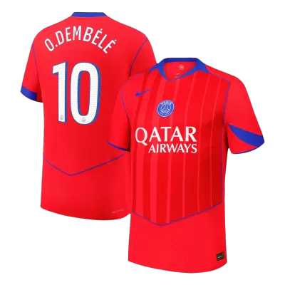 Camiseta Auténtica O.DEMBÉLÉ #10 PSG 2025/26 Tercera Equipación - Versión Jugador - camisetasfutbol