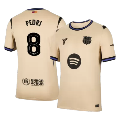 UCL Camiseta PEDRI #8 Barcelona 2025/26 Segunda Equipación - Versión Hincha - camisetasfutbol
