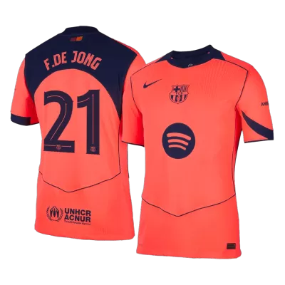 UCL Camiseta Auténtica F.DE JONG #21 Barcelona 2025/26 Tercera Equipación - Versión Jugador - camisetasfutbol