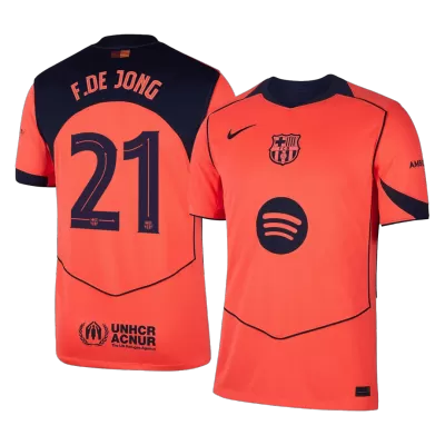 UCL Camiseta F.DE JONG #21 Barcelona 2025/26 Tercera Equipación - Versión Hincha - camisetasfutbol