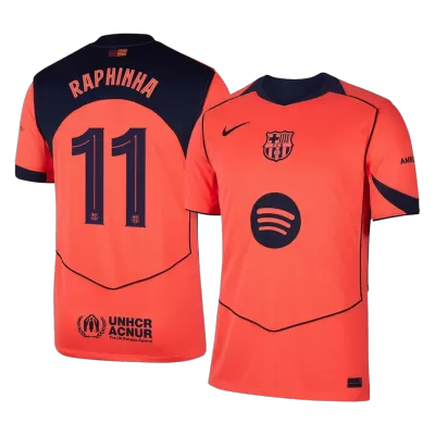 UCL Camiseta RAPHINHA #11 Barcelona 2025/26 Tercera Equipación - Versión Hincha - camisetasfutbol