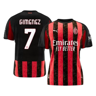 Camiseta GIMENEZ #7 AC Milan 2025/26 Home Local Hombre - Versión Hincha - camisetasfutbol