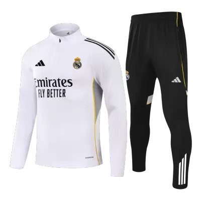 Conjunto Entrenamiento Real Madrid 2025/26 Niño (Chándal de Media Cremallera + Pantalón) - camisetasfutbol