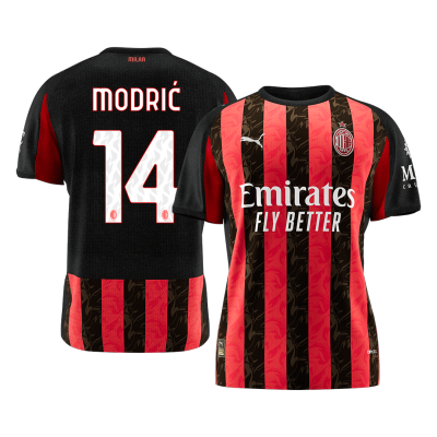 Camiseta MODRIĆ #14 AC Milan 2025/26 Primera Equipación Hombre - Versión Hincha - camisetasfutbol