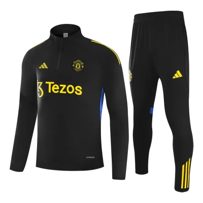 Conjunto Entrenamiento Manchester United 2025/26 Niño (Chándal de Media Cremallera + Pantalón) - camisetasfutbol