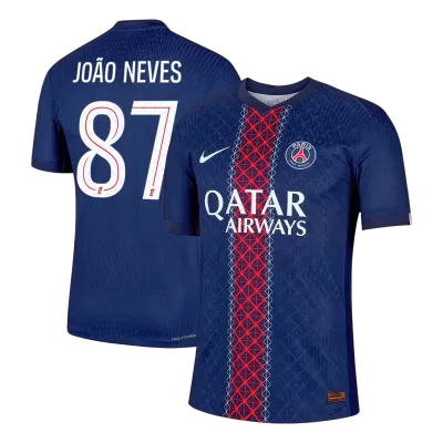 Camiseta Auténtica JOÃO NEVES #87 PSG 2025/26 Primera Equipación - Versión Jugador - camisetasfutbol