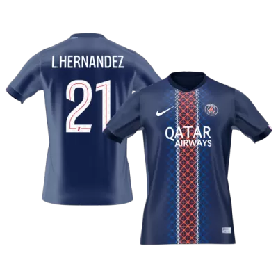Calidad Premium Camiseta L.HERNANDEZ #21 PSG 2025/26 Primera Equipación -Versión Hincha - camisetasfutbol