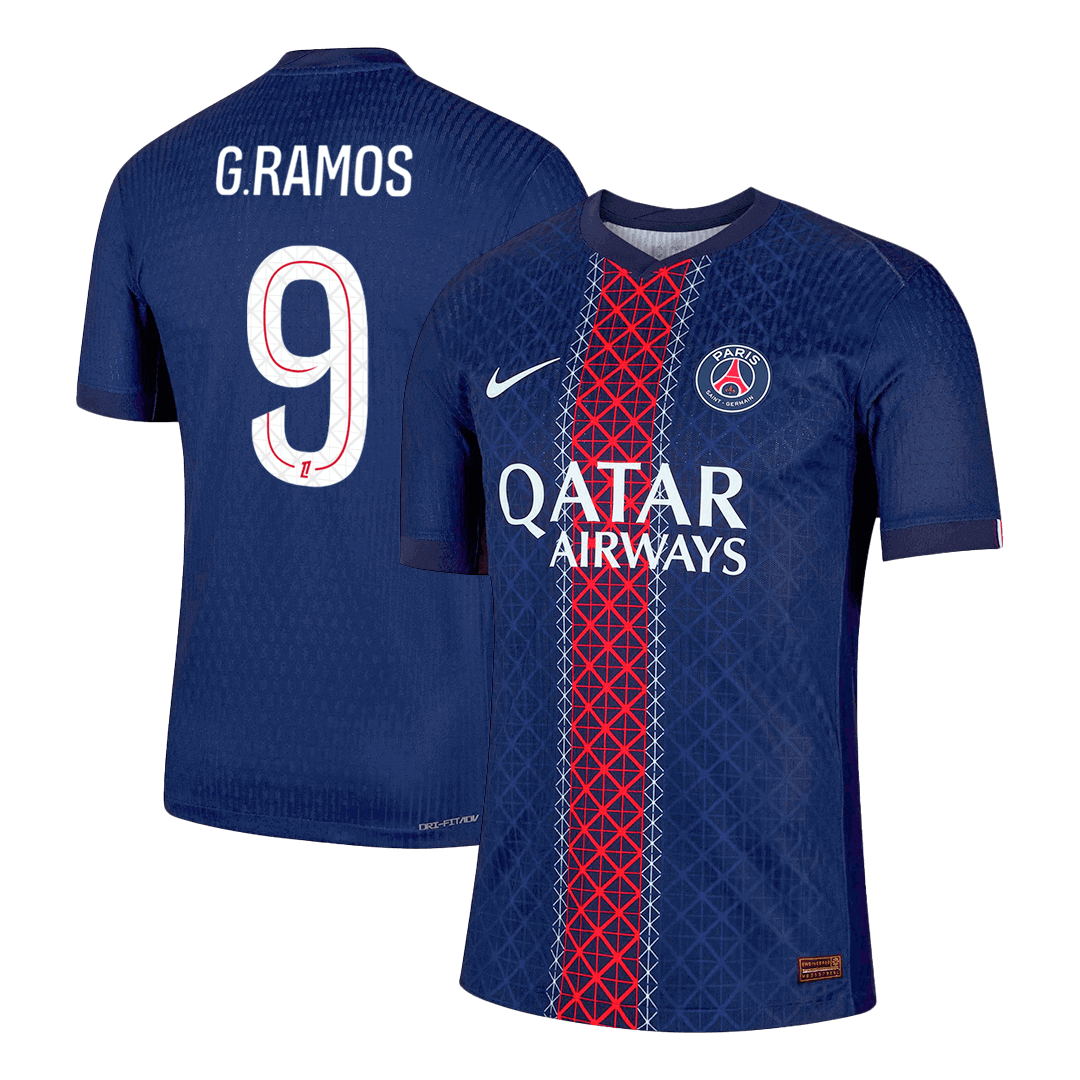 Camiseta versión jugador G.RAMOS #9 PSG 2025/26 Primera Equipación - Versión Jugador - camisetasfutbol