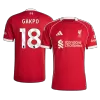 Camiseta GAKPO #18 Liverpool 2025/26 Primera Equipación - Versión Hincha - camisetasfutbol