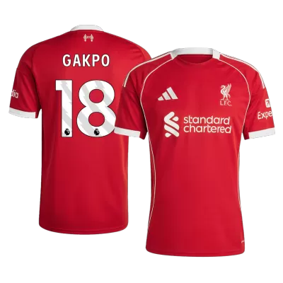 Camiseta GAKPO #18 Liverpool 2025/26 Primera Equipación - Versión Hincha - camisetasfutbol