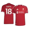 Camiseta Auténtica GAKPO #18 Liverpool 2025/26 Primera Equipación - Versión Jugador - camisetasfutbol