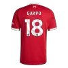 Camiseta GAKPO #18 Liverpool 2025/26 Primera Equipación - Versión Hincha - camisetasfutbol