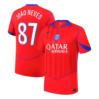 Camiseta JOÃO NEVES #87 PSG 2025/26 Tercera Equipación - Versión Hincha - camisetasfutbol