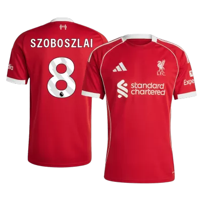 Camiseta SZOBOSZLAI #8 Liverpool 2025/26 Primera Equipación - Versión Hincha - camisetasfutbol
