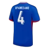 Camiseta UPAMECANO #4 Francia Euro 2024 Primera Equipación - Versión Hincha - camisetasfutbol