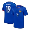 Camiseta KALULU #19 Francia Euro 2024 Primera Equipación - Versión Hincha - camisetasfutbol
