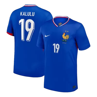 Camiseta KALULU #19 Francia Euro 2024 Primera Equipación - Versión Hincha - camisetasfutbol