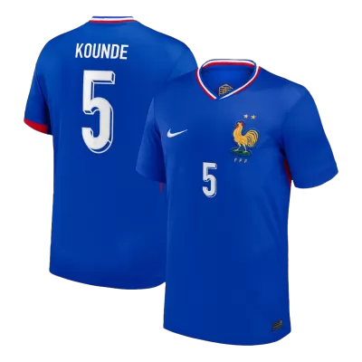 Camiseta KOUNDE #5 Francia Euro 2024 Primera Equipación - Versión Hincha - camisetasfutbol