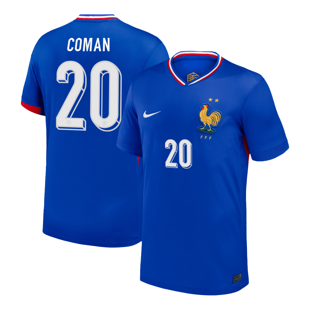 Camiseta COMAN #20 Francia Euro Primera Equipación - Versión Hincha - camisetasfutbol