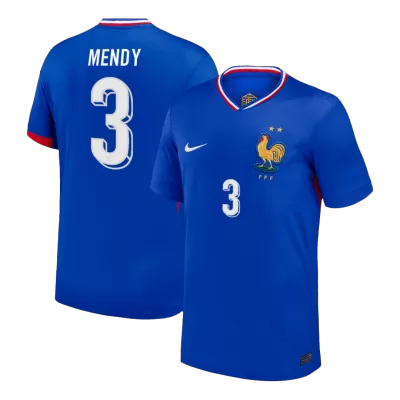 Camiseta MENDY #3 Francia Euro 2024 Primera Equipación - Versión Hincha - camisetasfutbol