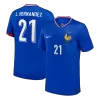 Camiseta L.Hernandez #21 Francia Euro 2024 Primera Equipación - Versión Hincha - camisetasfutbol