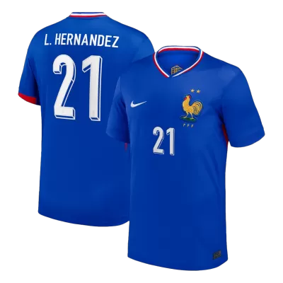 Camiseta L.Hernandez #21 Francia Euro 2024 Primera Equipación - Versión Hincha - camisetasfutbol
