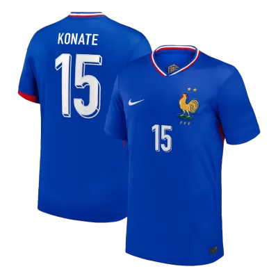 Camiseta KONATE #15 Francia Euro 2024 Primera Equipación - Versión Hincha - camisetasfutbol