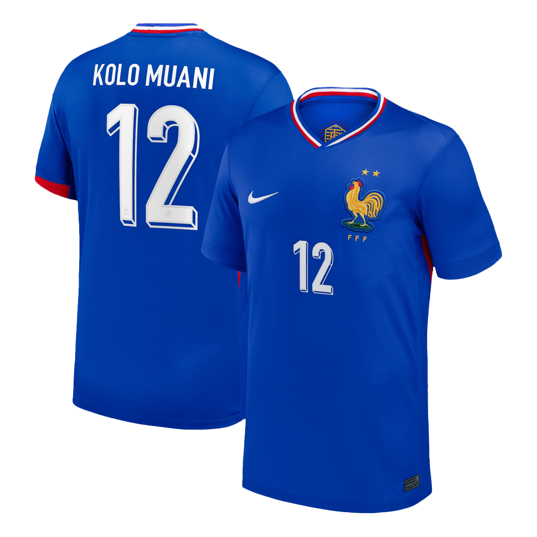 Camiseta KOLO MUANI #12 Francia Euro Primera Equipación - Versión Hincha - camisetasfutbol