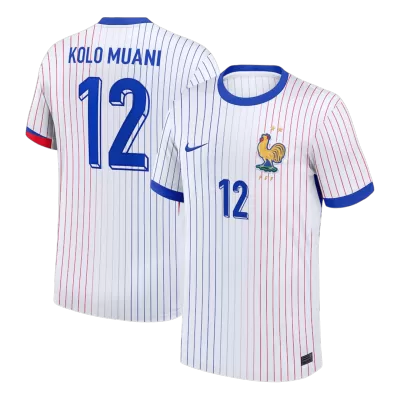 Camiseta KOLO MUANI #12 Francia Euro 2024 Segunda Equipación - Versión Hincha - camisetasfutbol